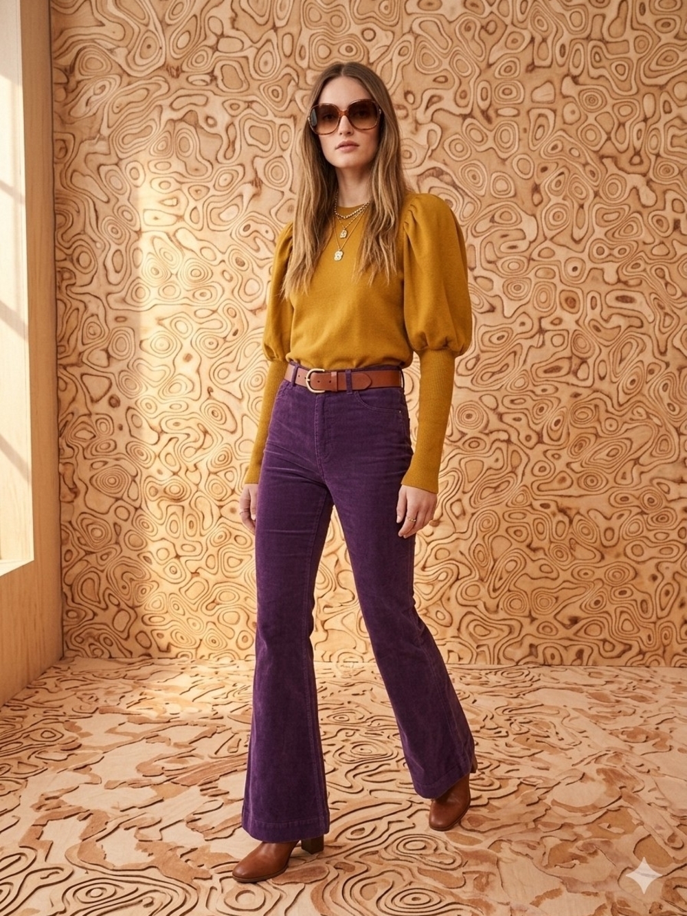 Rolla’s Eastcoast Flare Jeans Grape Purple Corduroy High Rise Flared Sz XS